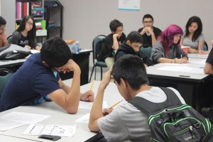 Photo of Frank L. Madla students working on assignments. Photo By Ami Sarabia.