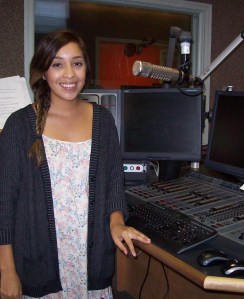 Rossi Ramirez in KTFM studio. Photo by Kellie Alcozer