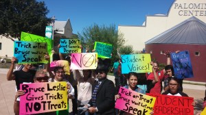 Photo of students protesting generic degrees on Oct. 13. Photo by Joseph Losoya.